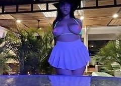 HilaryRhodes Cowgirl Rides for Hardcore Pounding Out of Sight
