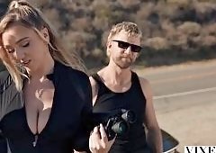 Alina Lopez and Kendra Sunderland Slam Huge Cock with Vince Carter in Wild Girl-on-Girl Th