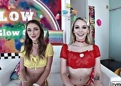 Naughty Lilly Larimar and Macy Meadows Lesbian Ass Licking