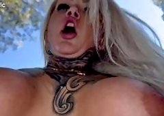 Inked Barbie Slurps Big Cock POV