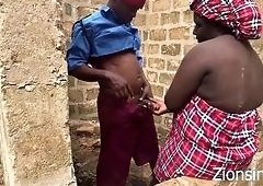 Gateman Pounds House Help in Unfinished Building