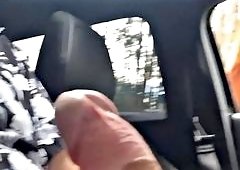 Fanny Squirts During Public Car Blowjob POV