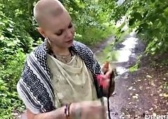 Lesbian Bald Teen Fucked Outdoors