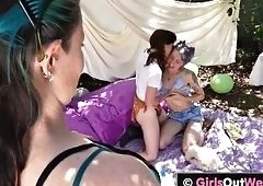 Three Girls Lick Pussies and Finger Fuck Each Other