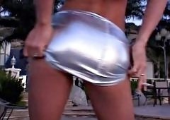 Bridgette Kerkove Gags on Two Thick Ebony Cocks in Frenzied DP Throat Slam