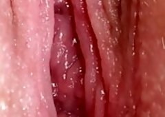 Super Close-Up Wet Pink Pussy and Clit Orgasm