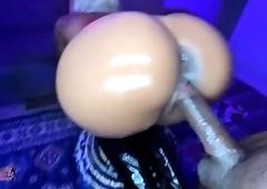 Big-Tits Milf in Latex Sucks Big Cock