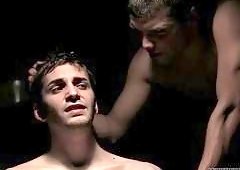 Wade Warren in a dark room with his friend Tyler Casson