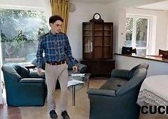 Hardcore Men Break From Big-Tits Shock