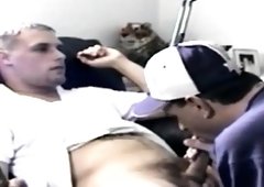 Blond str8 stud sucked by gay at home