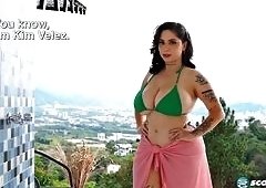 Busty Kim Velezs Solo Masturbation in Big Tits Bikini