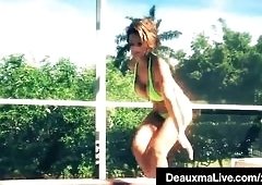 Deauxmas Big Tits Soak Nude Pool Lap and Tit Fondle