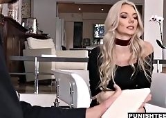 Blonde Cute Molly Mae Bound and Pounded Hard